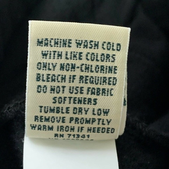 LL Bean Womens Size Medium Classic Black Fleece Back Casual Pants Inseam 27.5 - Picture 9 of 9